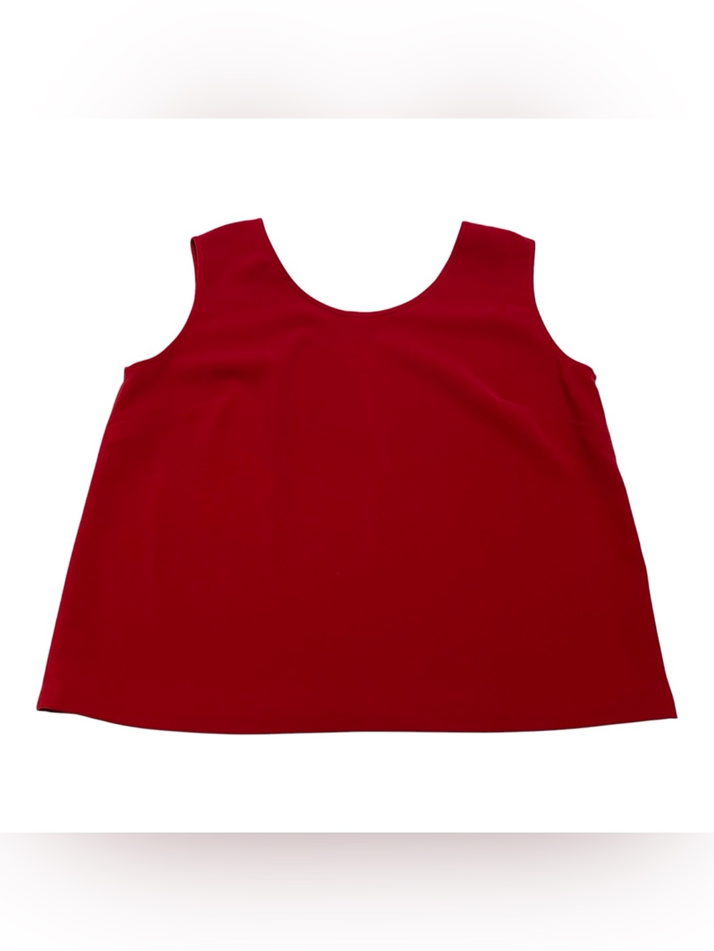 Women's Red Tank Pullover Top,12 - Picture 6 of 7